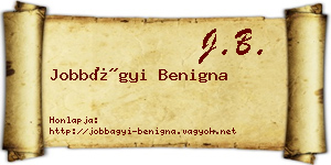 Jobbágyi Benigna névjegykártya